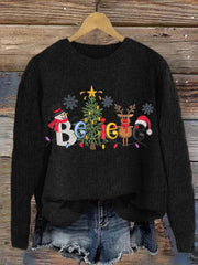 Christmas Believe Knit Sweater