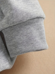 Christmas Cartoon Pink Letter Print Sweatshirt