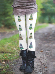 Christmas Tree Print Yoga Pants