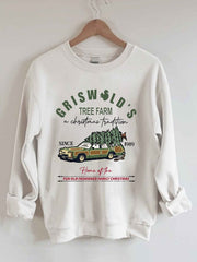 Women's Christmas Tree Vintage Griswold Christmas Print Sweatshirt