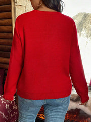 Casual Crew Neck Christmas Sweater