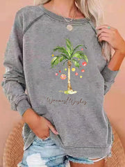 Hawaiian Christmas 'warmestwishes' print sweatshirt