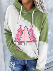 Christmas Tree Print Hoodie