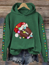 Christmas Football Print Hoodie