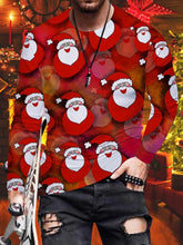 Christmas Print Crew Neck Long Sleeve T-Shirt