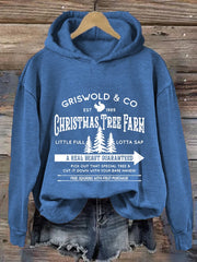 Christmas Griswold Co Christmas Tree Farm Hooded Sweatshirt