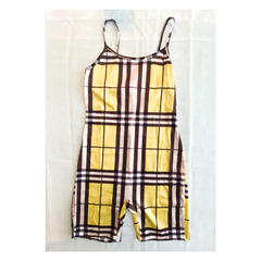 Yellow Plaid Jumpsuit