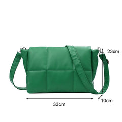 Pleated Oversized PU Shoulder Bag