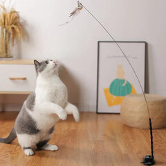 MeowFeather Toyâ„?- Interactive cat toy with feathers - 1+1 FREE