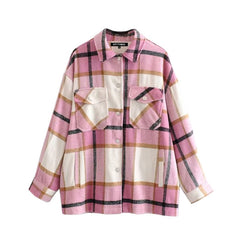 Oversized Plaid Jacket