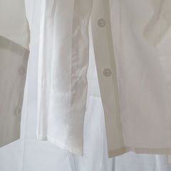 Button Split Long Sleeve Shirt Dress