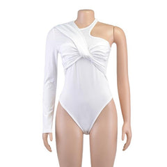 One Shoulder Asymmetric Bodysuit