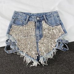 Rockstar High Waisted Denim Shorts
