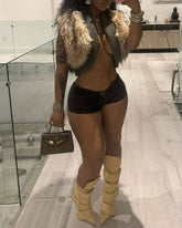 Fur Luxurious Crop Vest