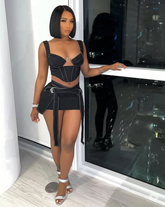 Baddie Bandage Skirt Set