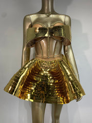 Goddess Crystal Mini Dress