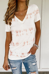 V Neck Tie-Dye Tee