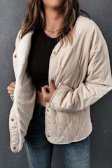 White Buttoned Double-Sided Coat
