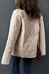 White Buttoned Double-Sided Coat