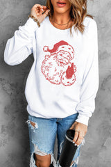 White Father Christmas Embroidered Sweatshirt