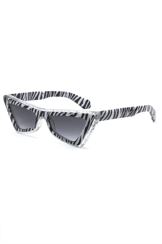 Zebra-stripe Frame Sunglasses