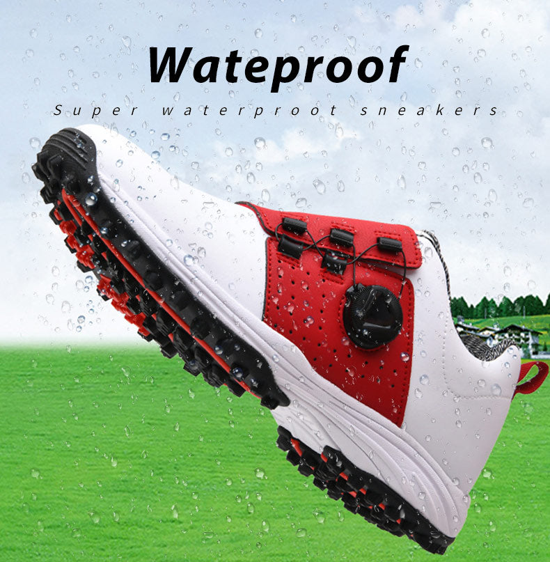 Waterproof Golf Shoes Rotating Shoe Buckle Non-slip Sneakers