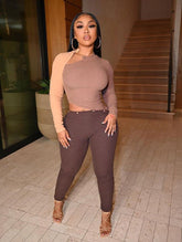 Ribbed Tones Jumpsuit