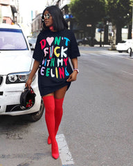 Letter Casual T-shirts