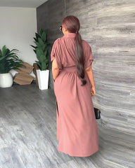 Solid Color Dress Set