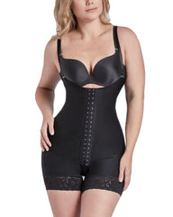 Full Body Short Shaper With Zipper Thin Straps