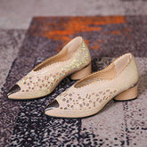 Cutout Rhinestone Casual Prom Shoes