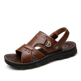 Summer Men Fashion Genuine Leather Beach Sandals