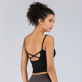 Sexy Strappy Yoga Top Sweat-absorbent Quick-drying Sports Bra