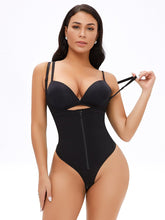 Woman Thong One-Piece Buttoned Zip Body Shaper