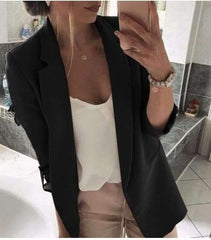Pure Casual Lapel Long sleeve Blazer
