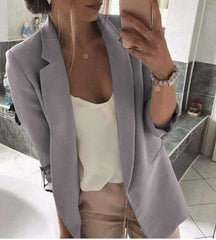 Pure Casual Lapel Long sleeve Blazer