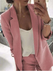 Pure Casual Lapel Long sleeve Blazer