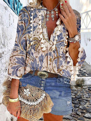 Printed Floral Boho Shirts & Tops