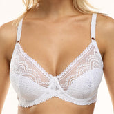 Ultra-thin Double-breasted Underwire Lace Underwear Bra