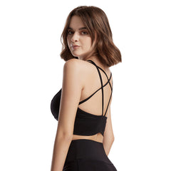 Shockproof Gathered Sports Underwear Beauty Back Yoga Bra