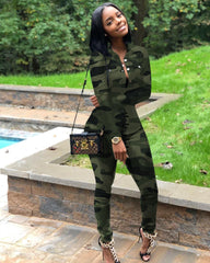 Camouflage Sports And Leisure Two-piece Suit