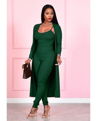 Cardigan Jumpsuit Set