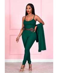 Cardigan Jumpsuit Set