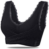 Bra - Seamless Lift Bra With Front Cross Side Buckle, Plus-Size Wirefree Lift Support Bra, 6 Colors