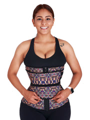 Women African Printing Latex Waist Trainer 2.0