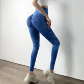 Tight-fitting Tie-dye Nude Yoga Leggings