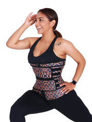 Women African Printing Latex Waist Trainer 2.0