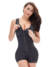 One-piece Front Zipper Tuck Bodysuit
