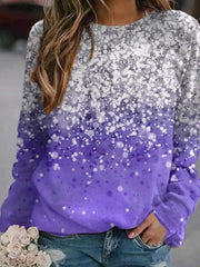 Printed Round Beck Long-Sleeved T-Shirt