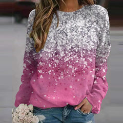 Printed Round Beck Long-Sleeved T-Shirt